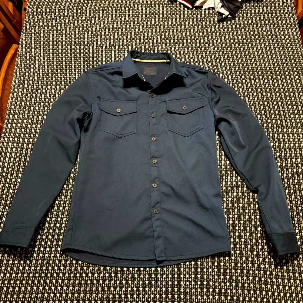 Men's Navy Button-Up Shirt
